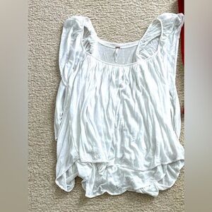 Free People White Flowy Blouse